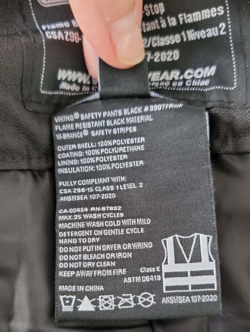 Professional Viking High-Visibility Bib Overalls Insulated Flame Resistant Sz XL - Picture 5 of 12
